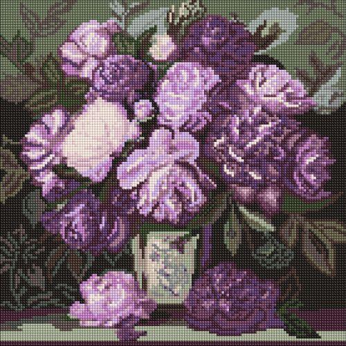 Алмазная мозаика Ideyka Мелодия лепестковых красок 40х40 см (9999291212)