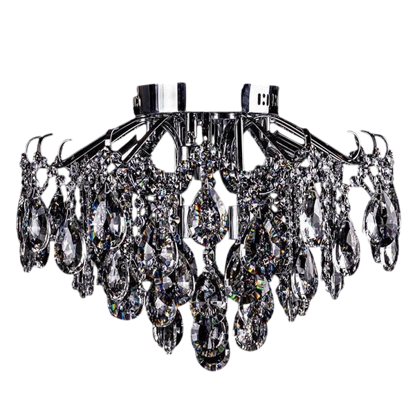 Потолочная люстра Прометей классическая 1567/6+6 серебристая