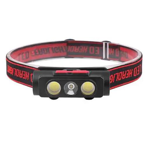 Фонарь налобный PLD-2119B-XPE/2COB Type-C White/Red (585806)