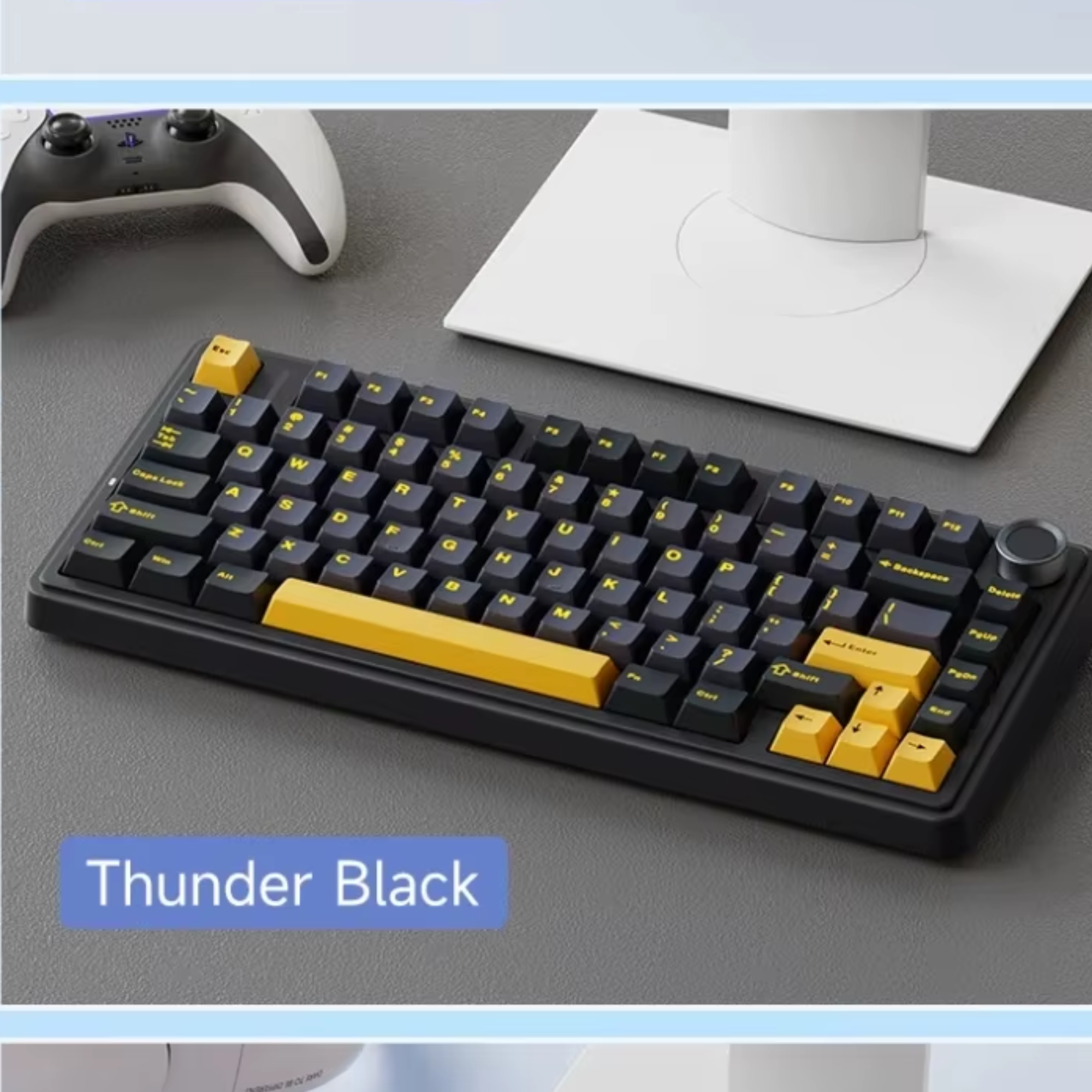 Клавиатура механическая AULA F75 с RGB подсветкой Thunder Black (24993946) - фото 3 Клавиатура механическая AULA F75 с RGB подсветкой Thunder Black (24993946) - фото 3