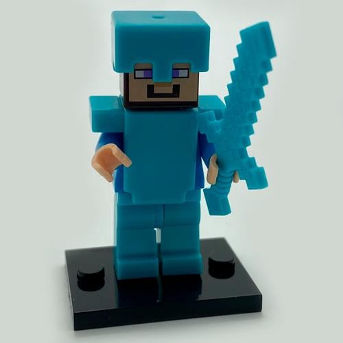 Фігурка iBlock Стів із мечем Steve in armor Minecraft 4,5 см