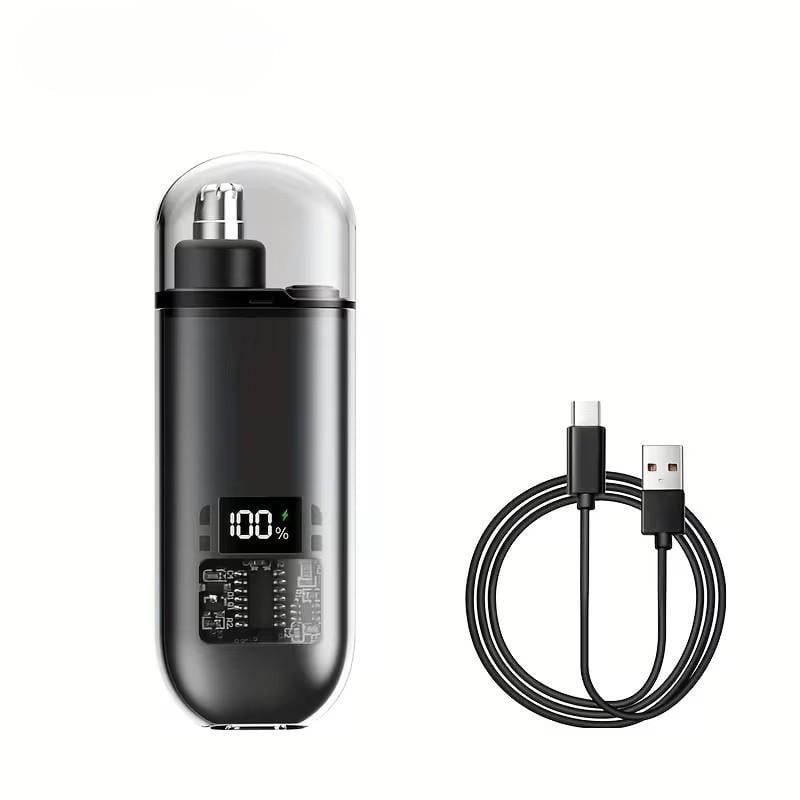 Триммер для носа и ушей аккумуляторный USB с портативным дисплеем (3066555870)