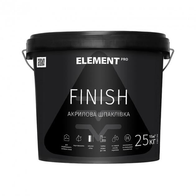Шпаклівка фінішна акрилова Element PRO FINISH 25 кг (1741756497) - фото 1 Шпаклівка фінішна акрилова Element PRO FINISH 25 кг (1741756497) - фото 1