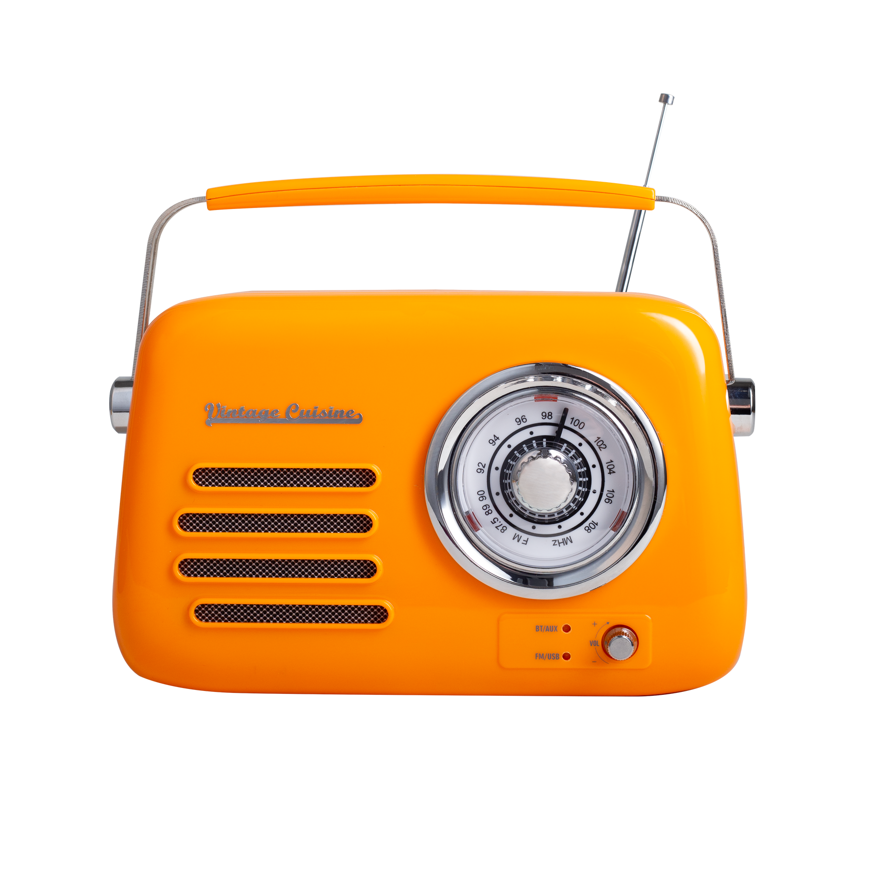 Радіо у ретро стилі Bluetooth Vintage Cuisine металева ручка Помаранчевий