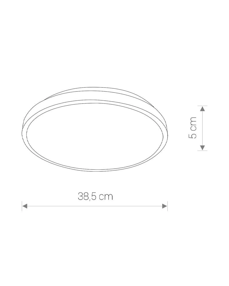 Потолочный светильник Liel 8183 Agnes round LED 1x22 W 4000K 1300 Lm IP44 Black (13942961) - фото 2