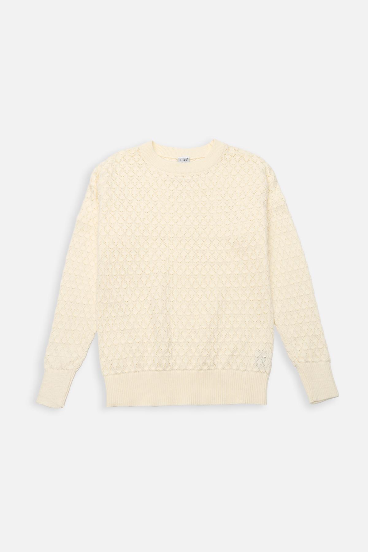 Джемпер для девочки 116 см Молочный (SKT001038348)