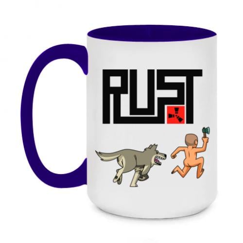 Чашка двоколірна Rust Art 420 мл Темно-синій (753319-8-49680)