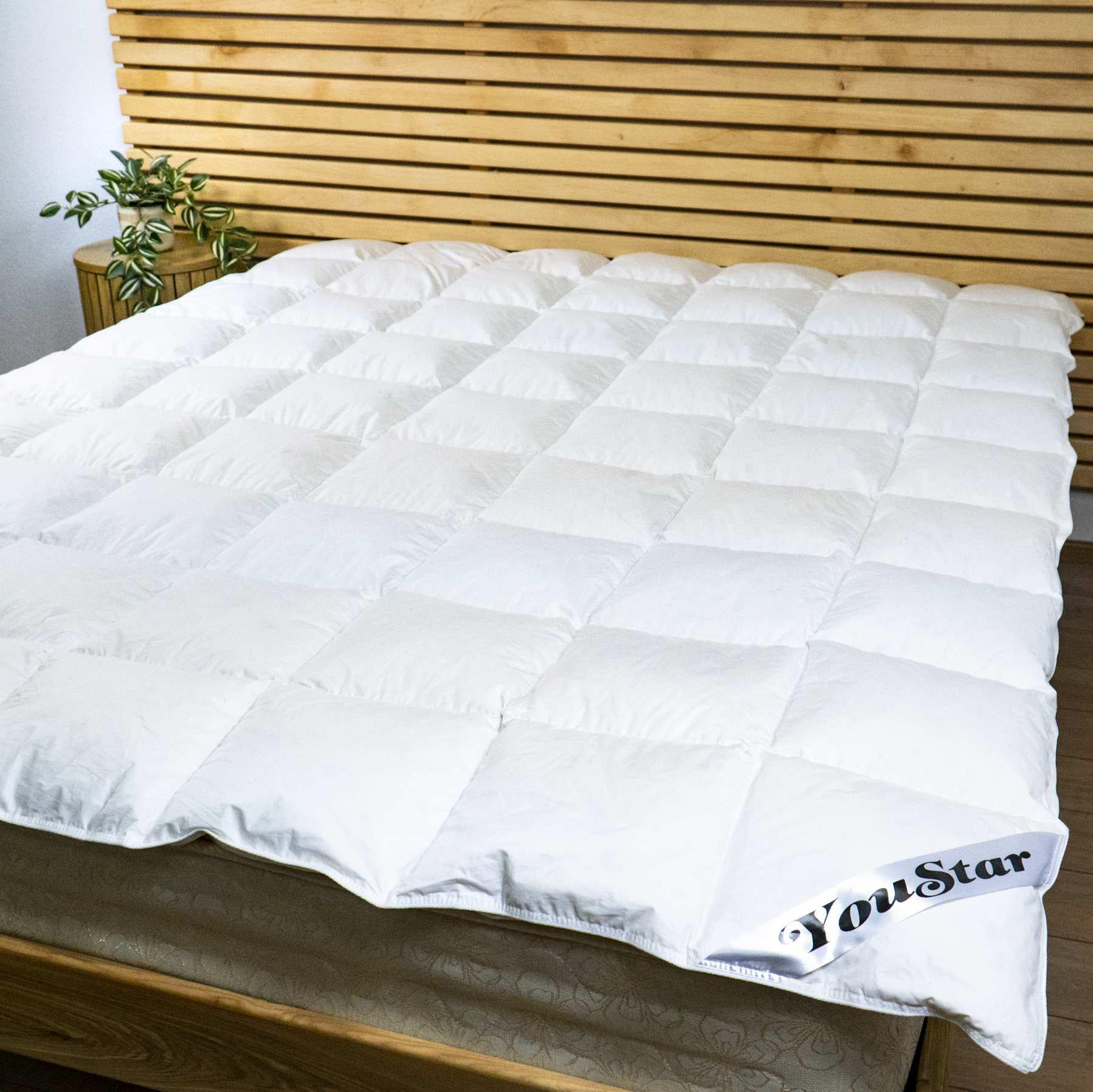 Одеяло пуховое YouStar гусиный пух/сатин двуспальное 175х205 см Белый (31796980) Одеяло пуховое YouStar гусиный пух/сатин двуспальное 175х205 см Белый (31796980)