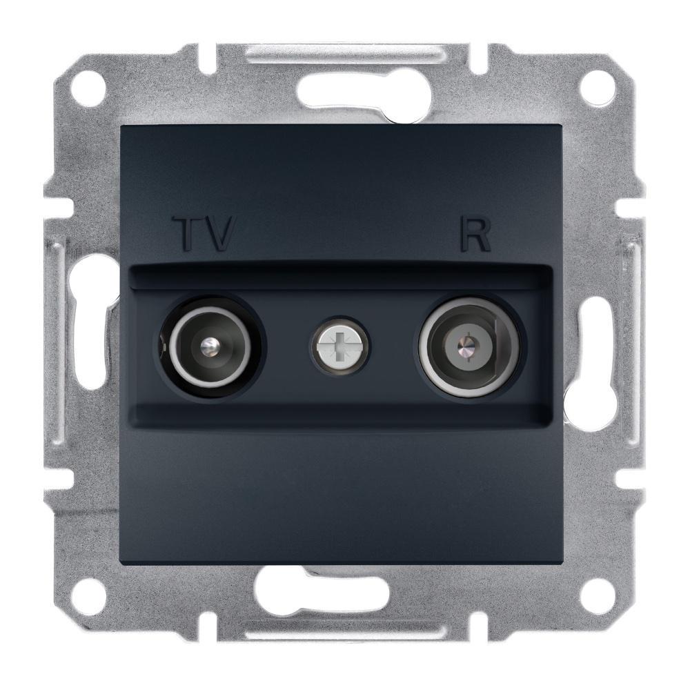 Розетка Schneider Electric Asfora TV-R проходная 4 dB Антрацит (EPH3300271)
