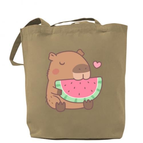 ЭКО-сумки-шопер Capybara and Watermelon (12979810-51-182940)