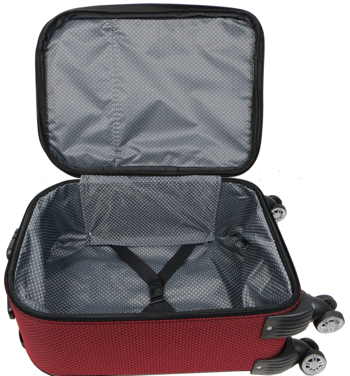 Чемодан на колесах Gedox GD Polo маленький в клетку 42 л Красный - фото 5