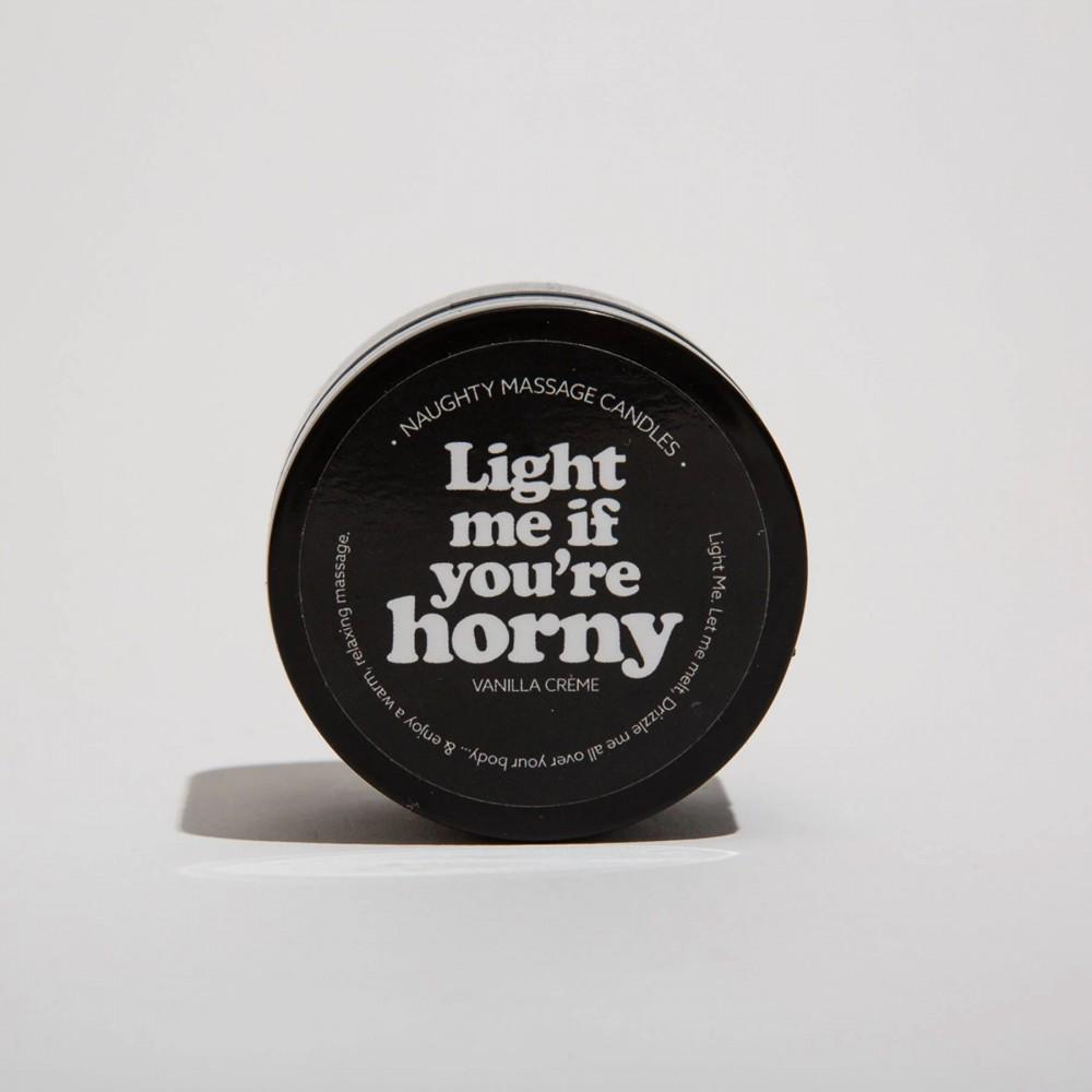 Масажна свічка міні Light Me if You're Horny з ароматом ванільного крему 50 г - фото 3