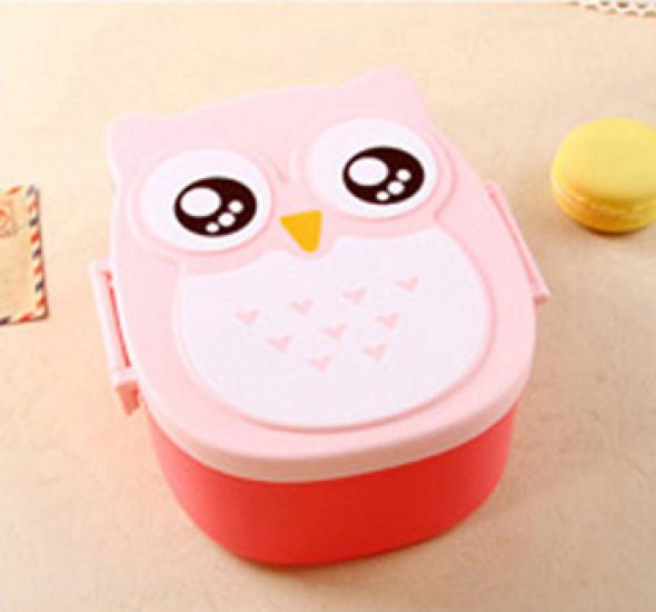 Ланч-бокс з ложкою Bento Сова 1050 мл Pink (108996) - фото 2 Ланч-бокс з ложкою Bento Сова 1050 мл Pink (108996) - фото 2