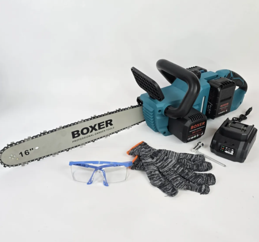 Пила ланцюгова акумуляторна BOXER BX-3316 2х48 В 5 Аг шина 40 см швидкість 15 м/с 2 акумулятори
