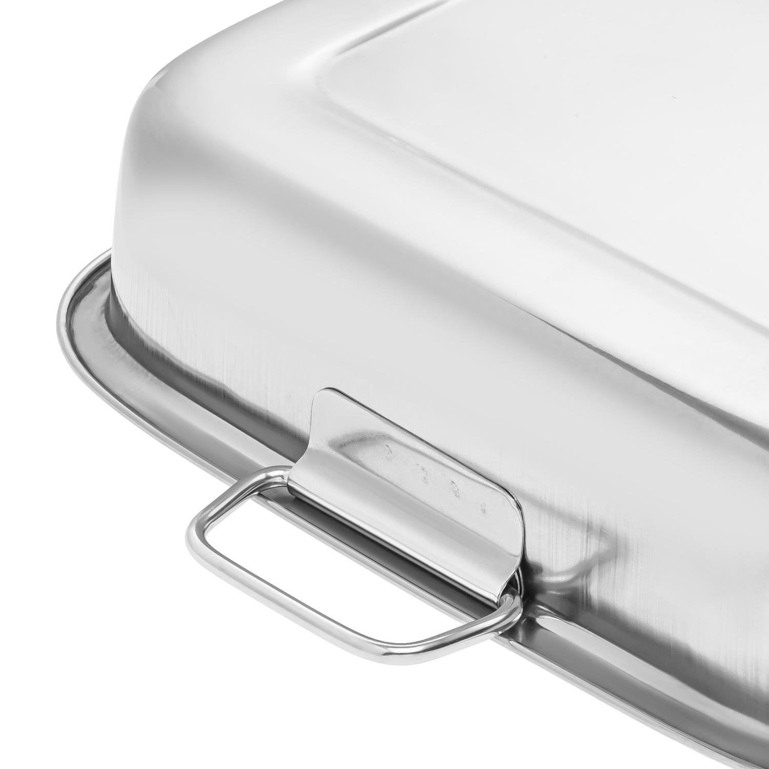 Деко з нержавіючої сталі 37х28х6,2 см (87395) - фото 5 Деко з нержавіючої сталі 37х28х6,2 см (87395) - фото 5