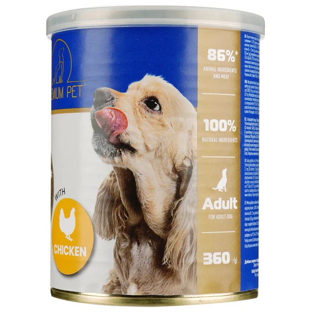 Паштет для взрослых собак Premium Pet с курицей влажный корм консерва 360 г (2641234757) - фото 2 Паштет для взрослых собак Premium Pet с курицей влажный корм консерва 360 г (2641234757) - фото 2