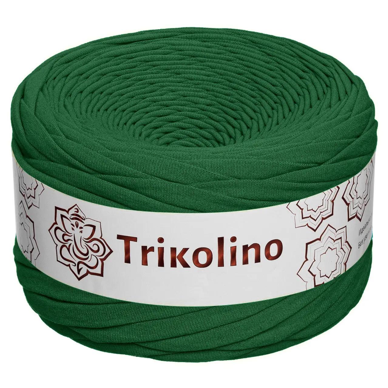 Пряжа трикотажная Trikolino 7-9 мм 100 м Зеленый
