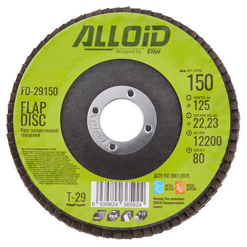 Круг лепестковый торцевой Alloid 125 мм зерно 150 T29 (00000061428)