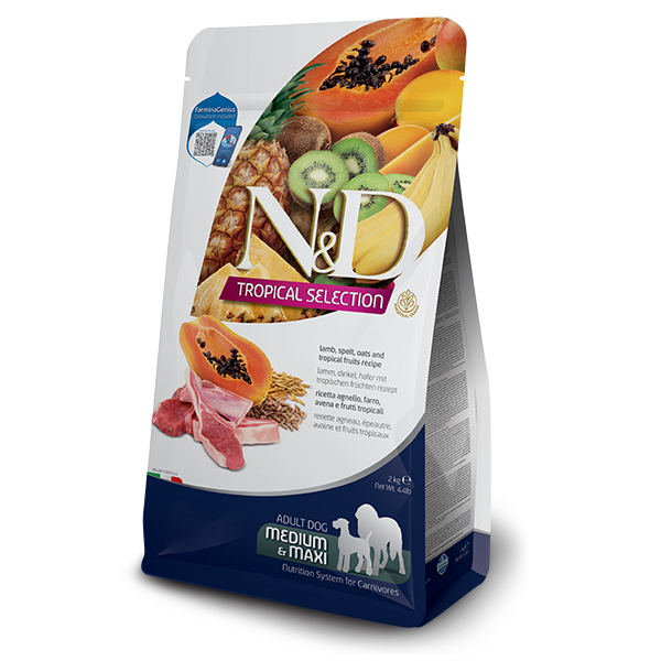 Корм сухой для собак Farmina Dog Lamb & Tropical Fruits Medium & Maxi 10 кг (177885)