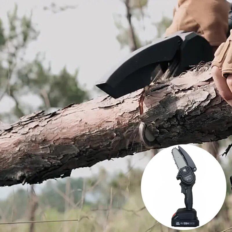 Пила акумуляторна ланцюгова Chain Saw у пластиковому кейсі з 1 акумулятором шина 4" - фото 7