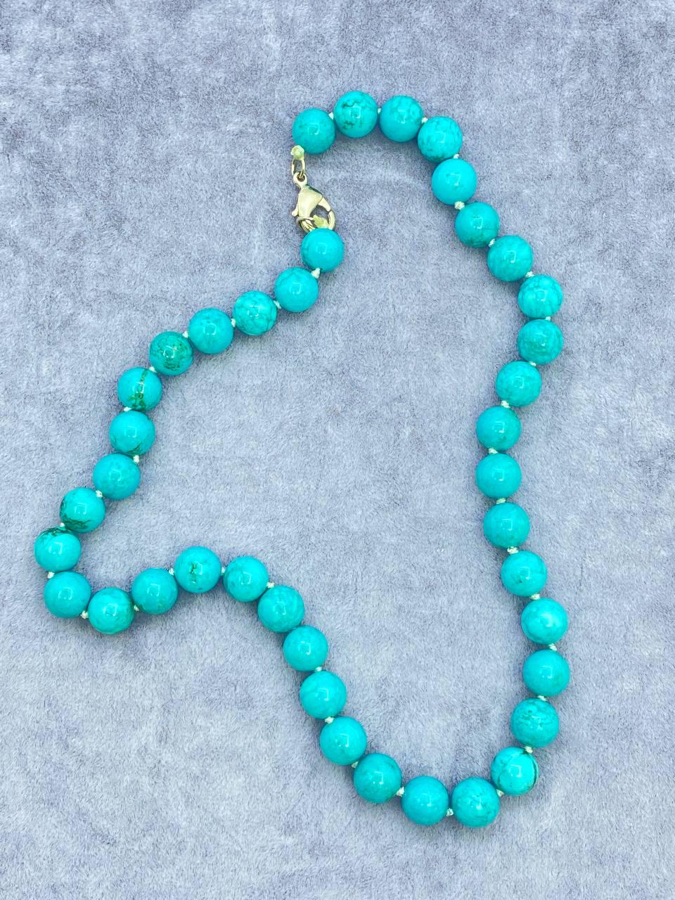 Намисто бірюза 42 см Блакитний (1276)