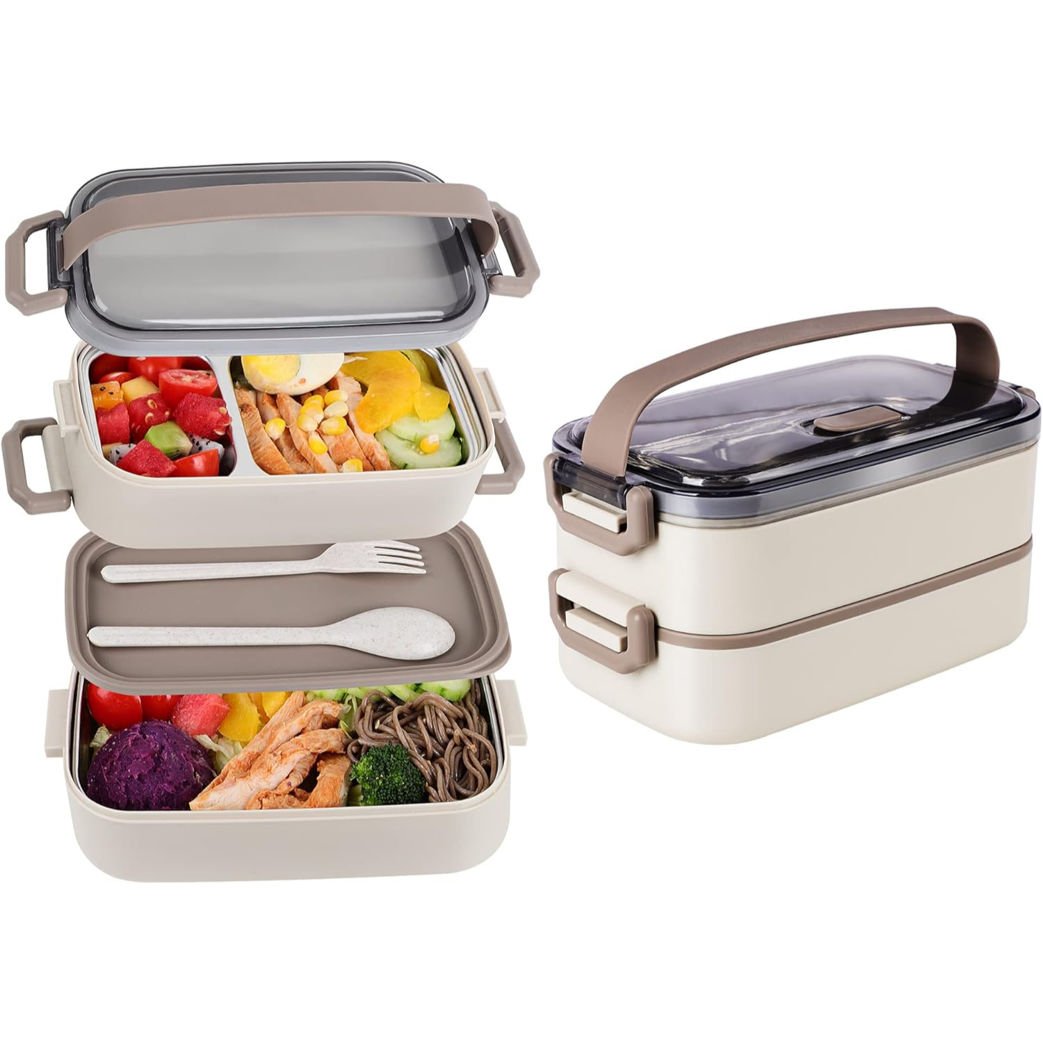 Ланч-Бокс дворівневий Ari&Ana з приборами (14901028) Ланч-Бокс дворівневий Ari&Ana з приборами (14901028)