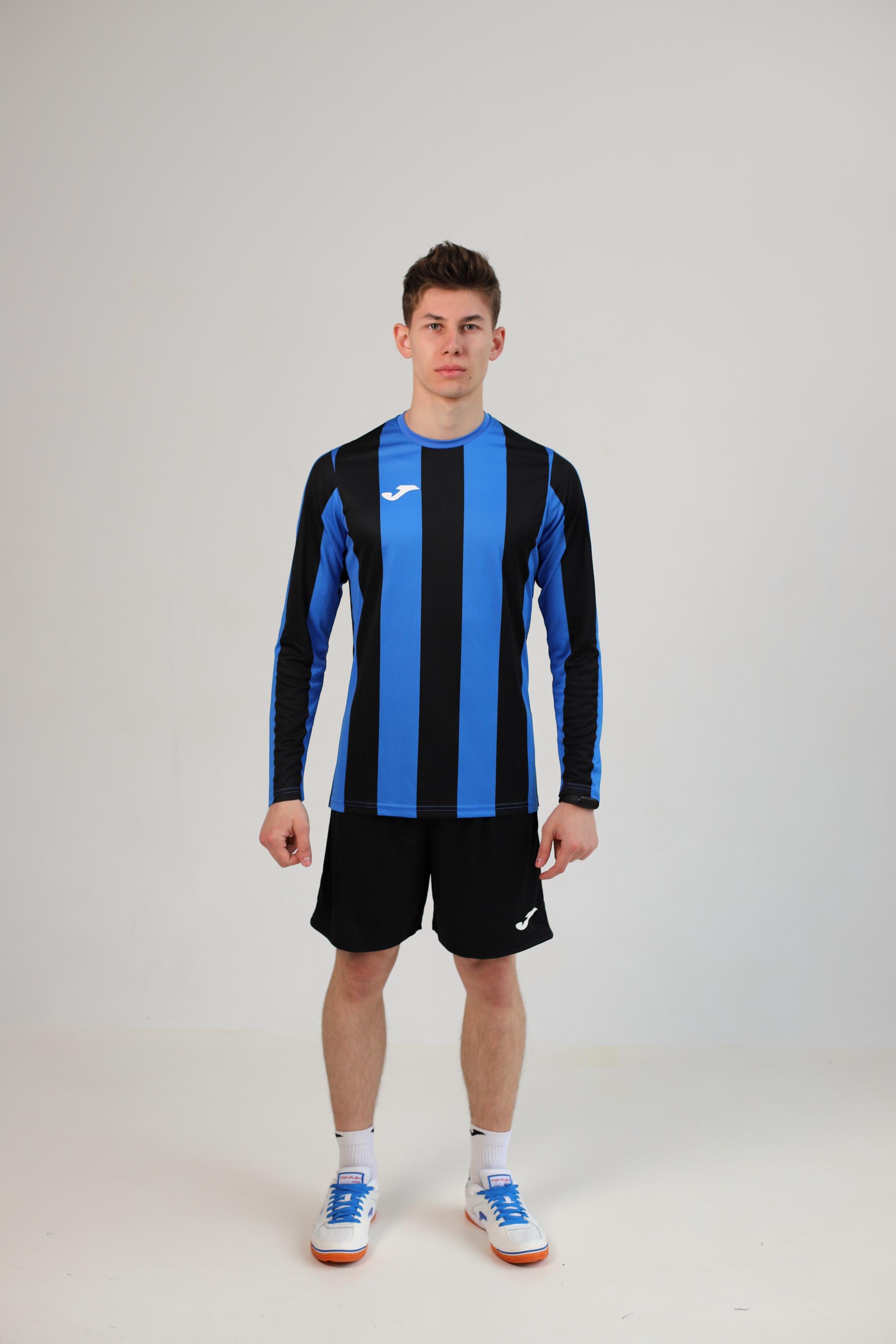 Футболка Joma 103250.701 Inter Classic Long Sleeve T-Shirt M Royal Black (8445757300638) - фото 3