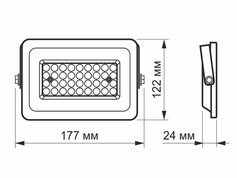 Прожектор Videx LED 30W 5000К 220V IP65 (VL-F2e-305W) - фото 4 Прожектор Videx LED 30W 5000К 220V IP65 (VL-F2e-305W) - фото 4