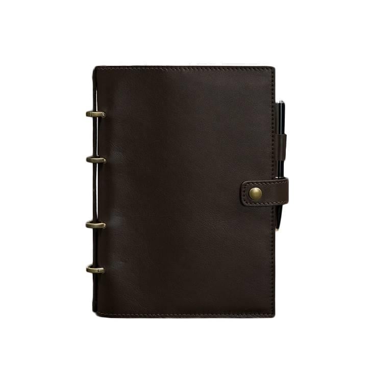 Блокнот шкіряний Софт-бук 9.1 із датованим блоком Темно-коричневий (A-027483)
