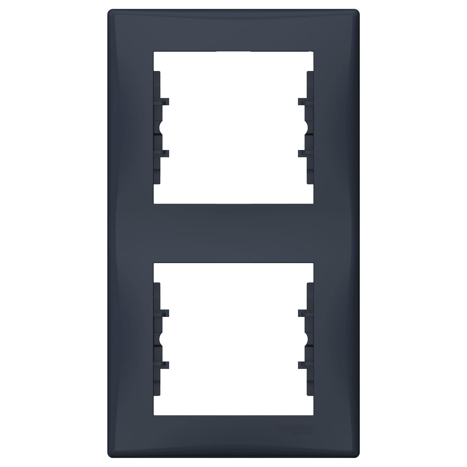 Рамка для розетки Schneider Electric SDN5801170 2-я вертикальная Графитовый (13246)