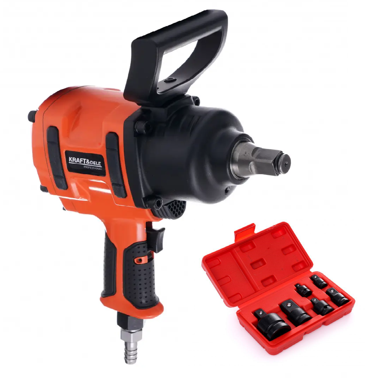 Гайковерт пневматический Kraft&Dele KD5461/набор переходников для головок Kraft&dele KD10524 6 шт.