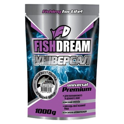 Прикормка Fishdream Premium Плотва Чорний 1 кг