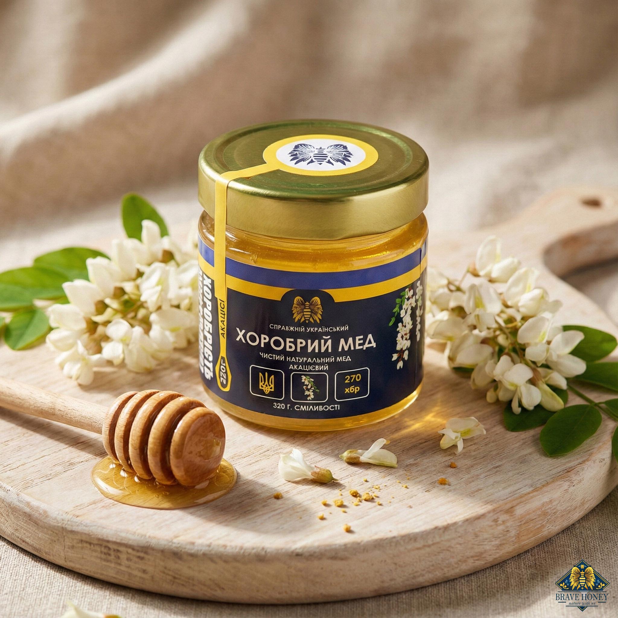 Мед акациевый Brave Honey 320 г (brv-ac-01-320-u)