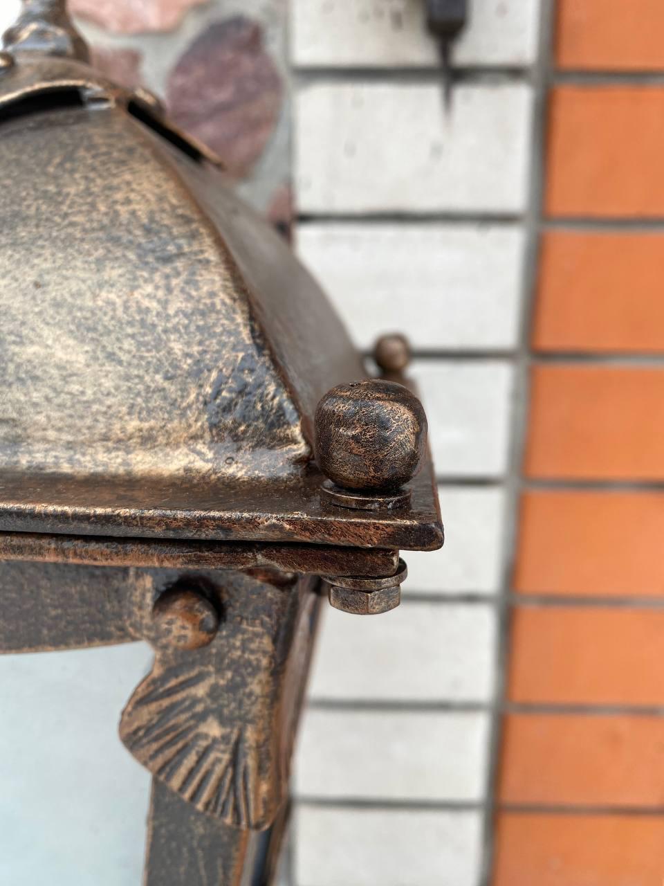 Ліхтар вуличний Е27 IP44 з патиною 24х24х83 см Золотий - фото 3 Ліхтар вуличний Е27 IP44 з патиною 24х24х83 см Золотий - фото 3