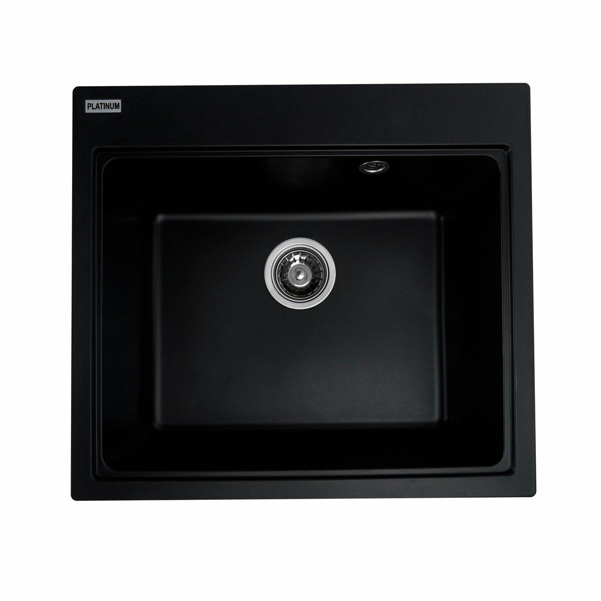 Мойка для кухни гранитная Platinum 5852 VESTA Черный (PLTM-SP000025129)