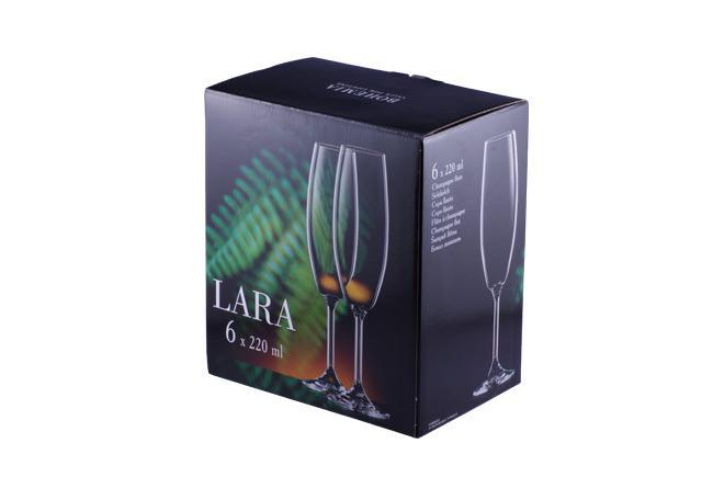 Набор бокалов для шампанского Bohemia Lara 220 мл 6 шт. (40415/220) - фото 3 Набор бокалов для шампанского Bohemia Lara 220 мл 6 шт. (40415/220) - фото 3