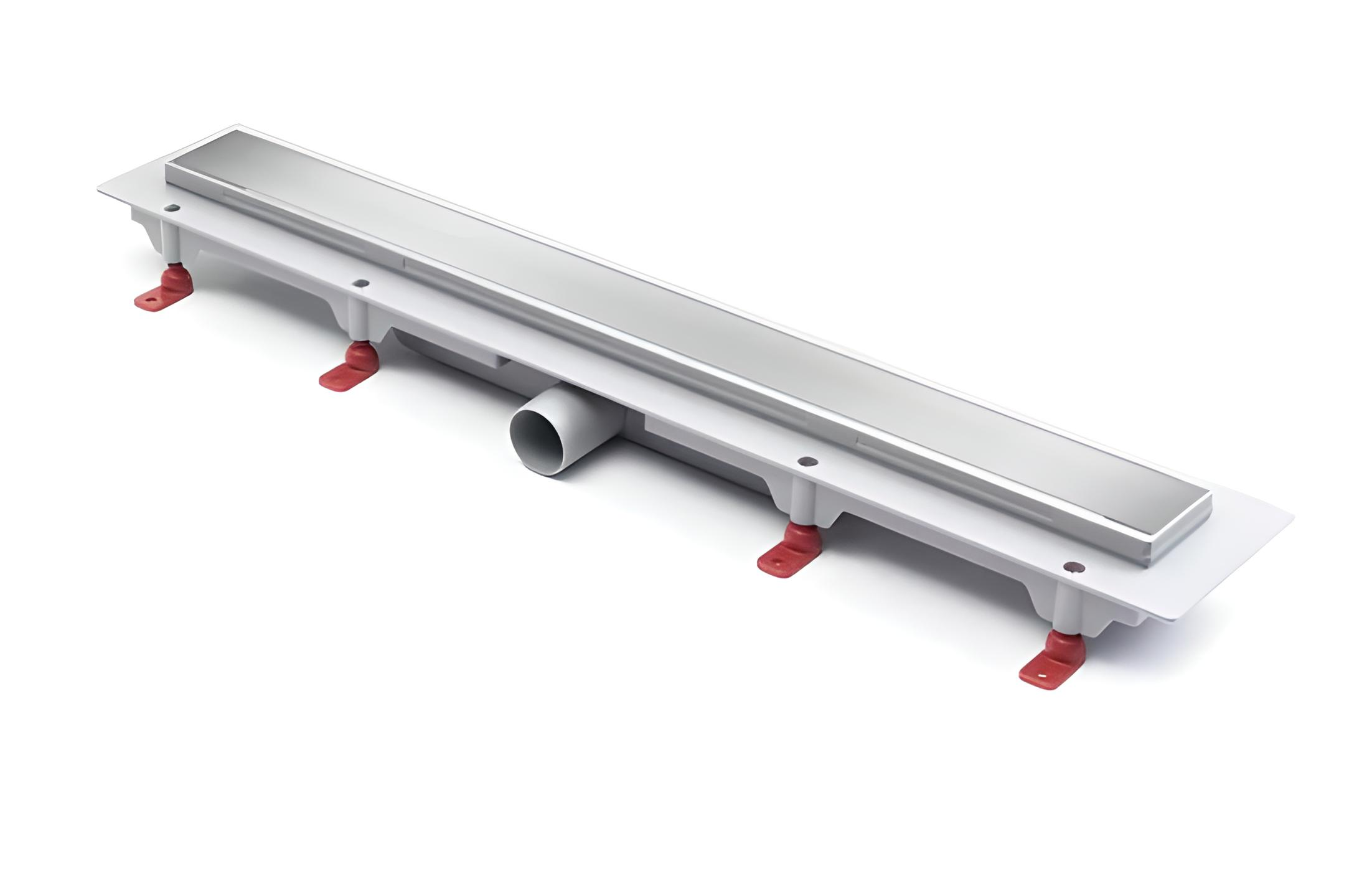 Канал душевый МСН с горизонтальным фланцем/нержавеющяя кромка/решетка Классик под плитку/сухой сифон DN40 65x450 мм (CH-450KN1)