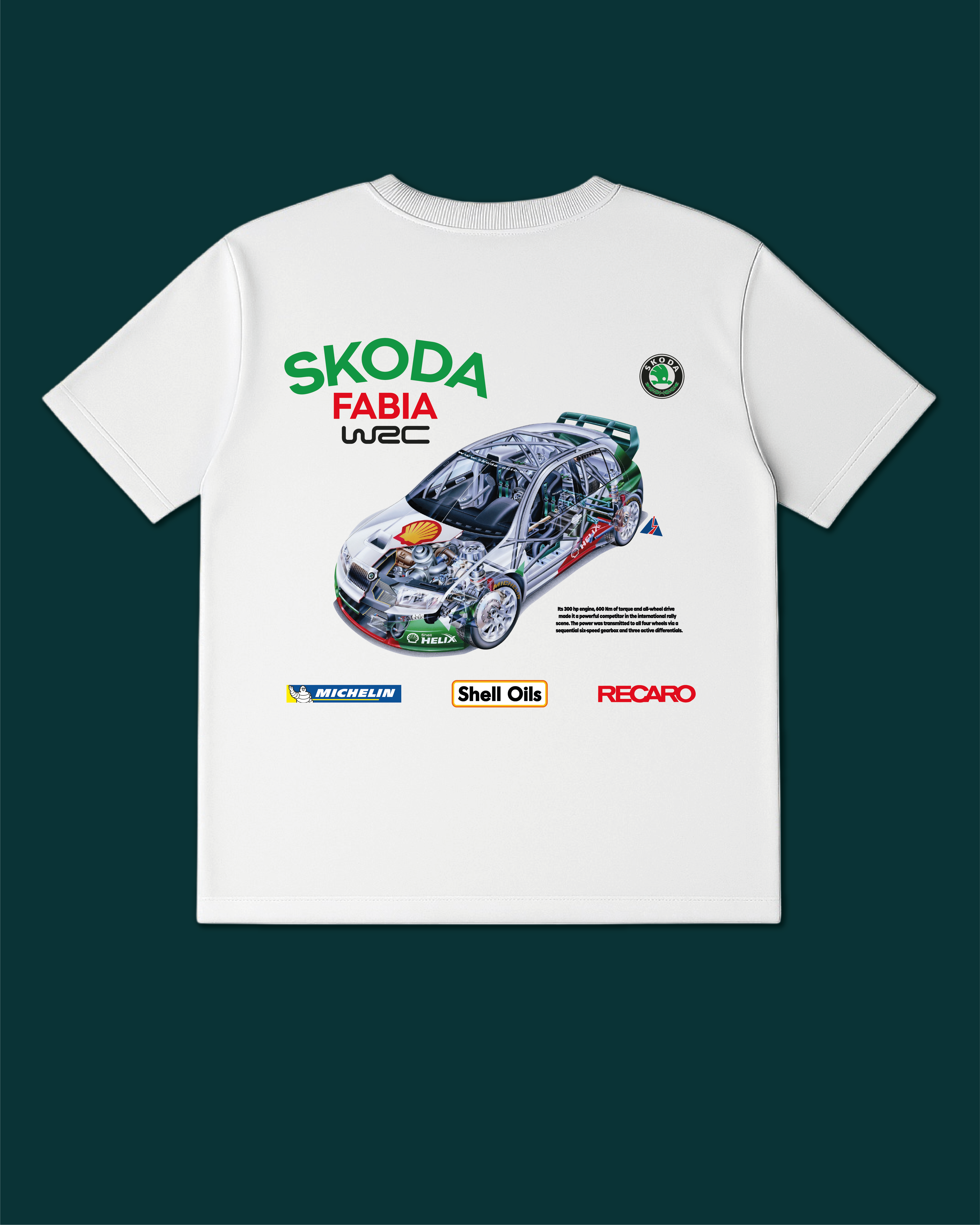 Футболка MEAN LTD Skoda Fabia WRC S Белый (MLD0018266) - фото 8 Футболка MEAN LTD Skoda Fabia WRC S Белый (MLD0018266) - фото 8