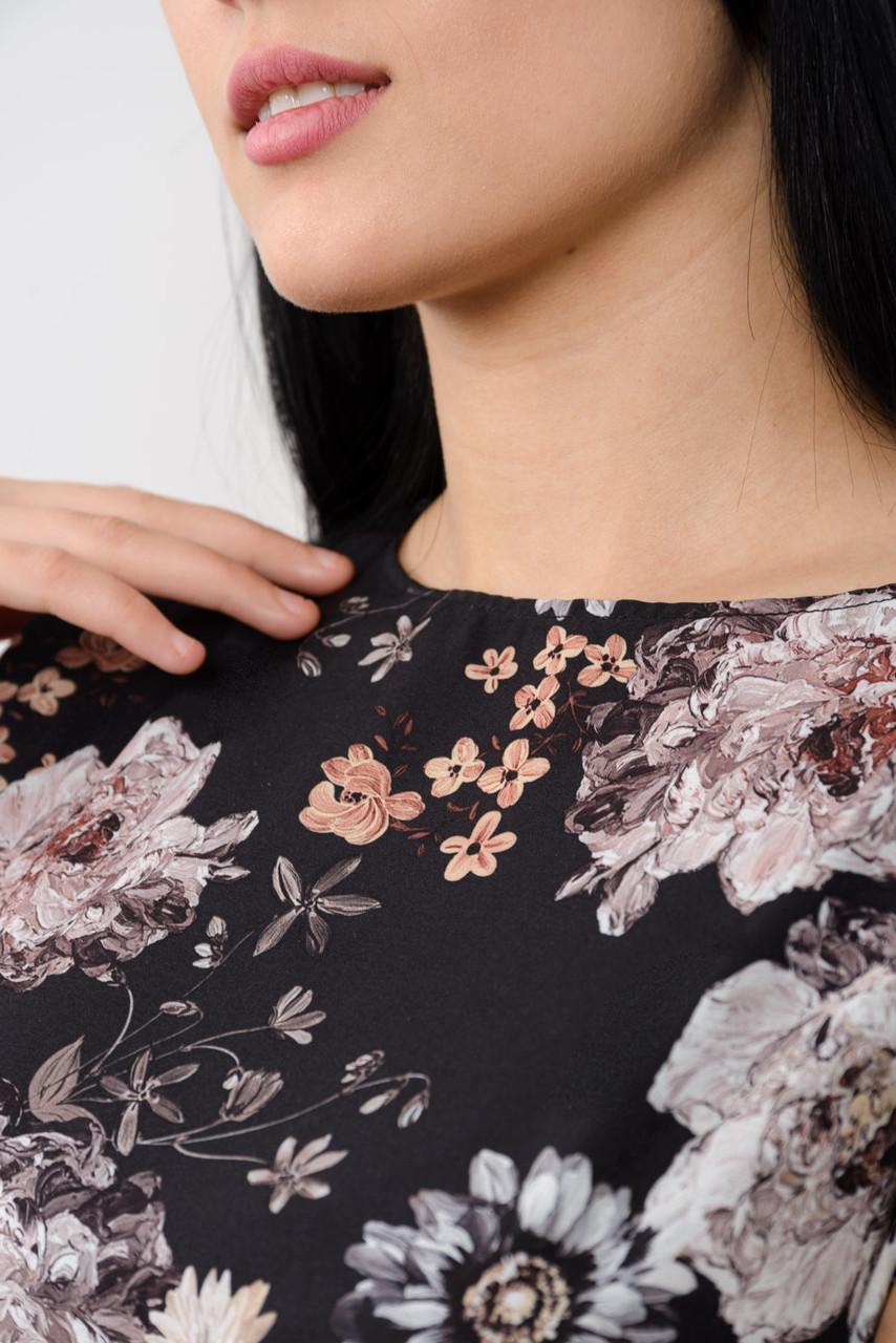 Блузка женская со шнурком Ромашка 156 3XL Black - фото 6 Блузка женская со шнурком Ромашка 156 3XL Black - фото 6