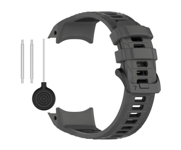 Ремешок Sport Silicone Dual Color для Garmin Forerunner 570 47 мм со шпилькой 22 мм Серый с черным