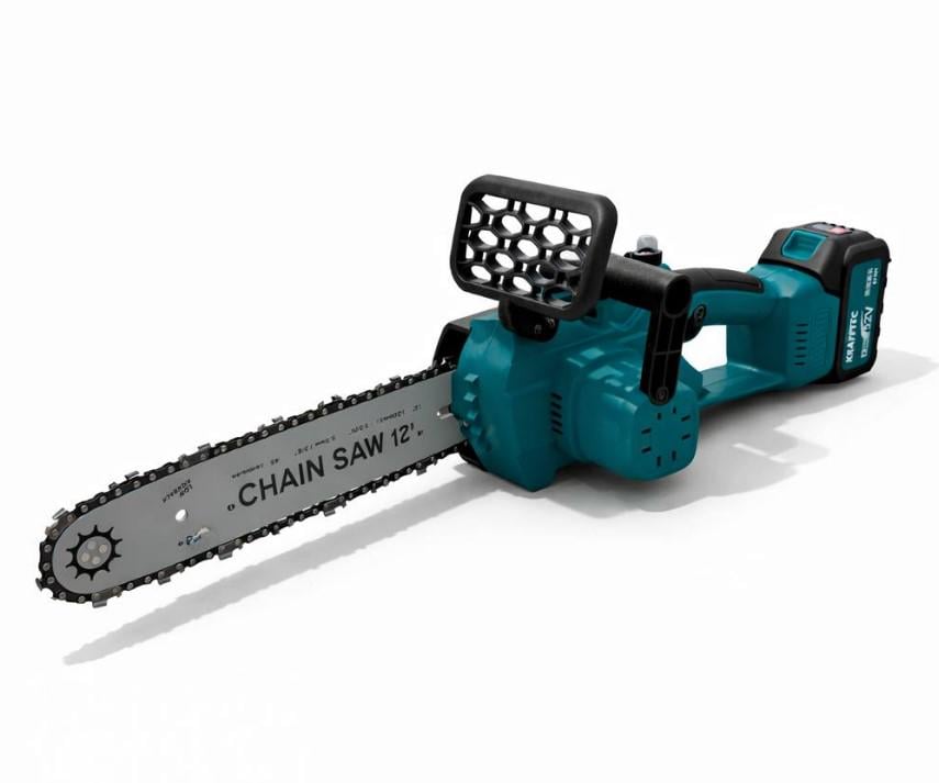 Пила цепная аккумуляторная KRAFFTEC 12" 52V с 2 аккумуляторами кейсом (M1000)