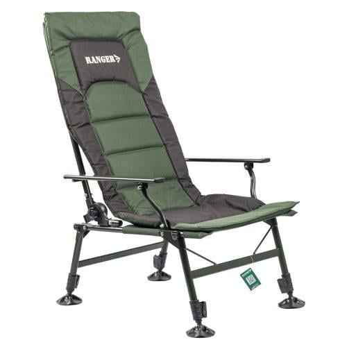 Кресло туристическое кемпинговое раскладное Ranger Expert SL-113 59х66х108-120 cм Оливковый (718633)