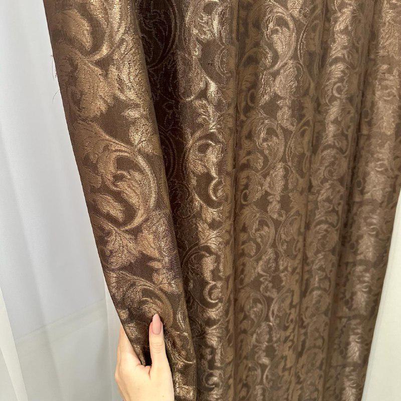 Штори Севілья жаккардові 1,5 х2, 7 м 2 шт. Шоколадний (Севілья-1) - фото 3 Штори Севілья жаккардові 1,5 х2, 7 м 2 шт. Шоколадний (Севілья-1) - фото 3