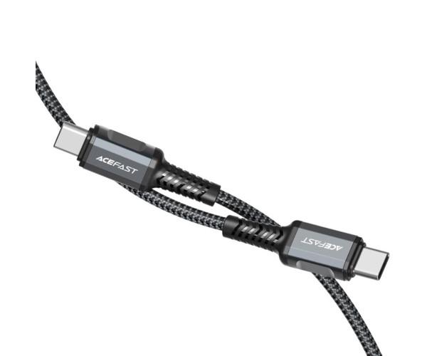 Кабель Data Acefast C1-03 Type-C-Type-C 3A 1,2 м Black (06AFC1-03B) - фото 2