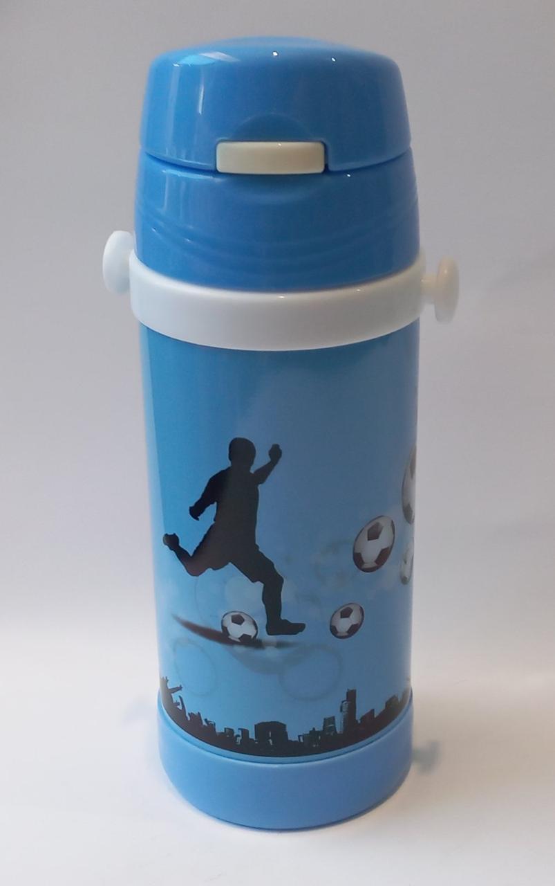 Термос дитячий А-Плюс 1776blue 320мл із трубочкою Блакитний - фото 1