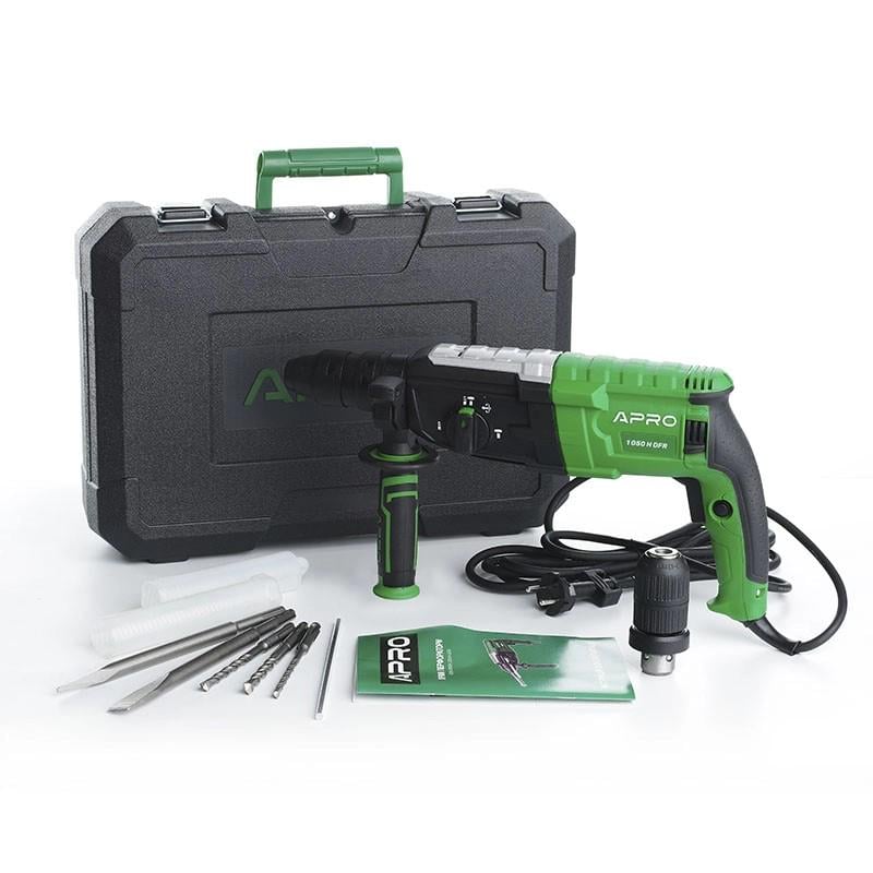 Перфоратор прямий Apro 3,5 Дж 1050В SDS+ 1050H DFR кейс (896229)