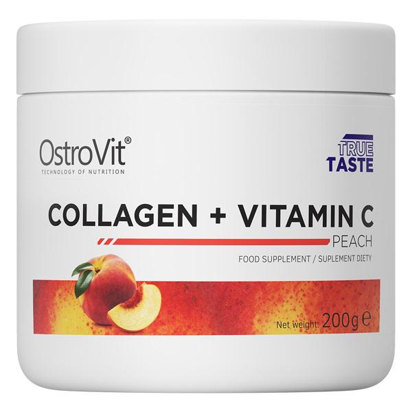 Хондропротектор (для спорту) OstroVit Collagen And Vitamin C 200 g /20 servings/ Peach