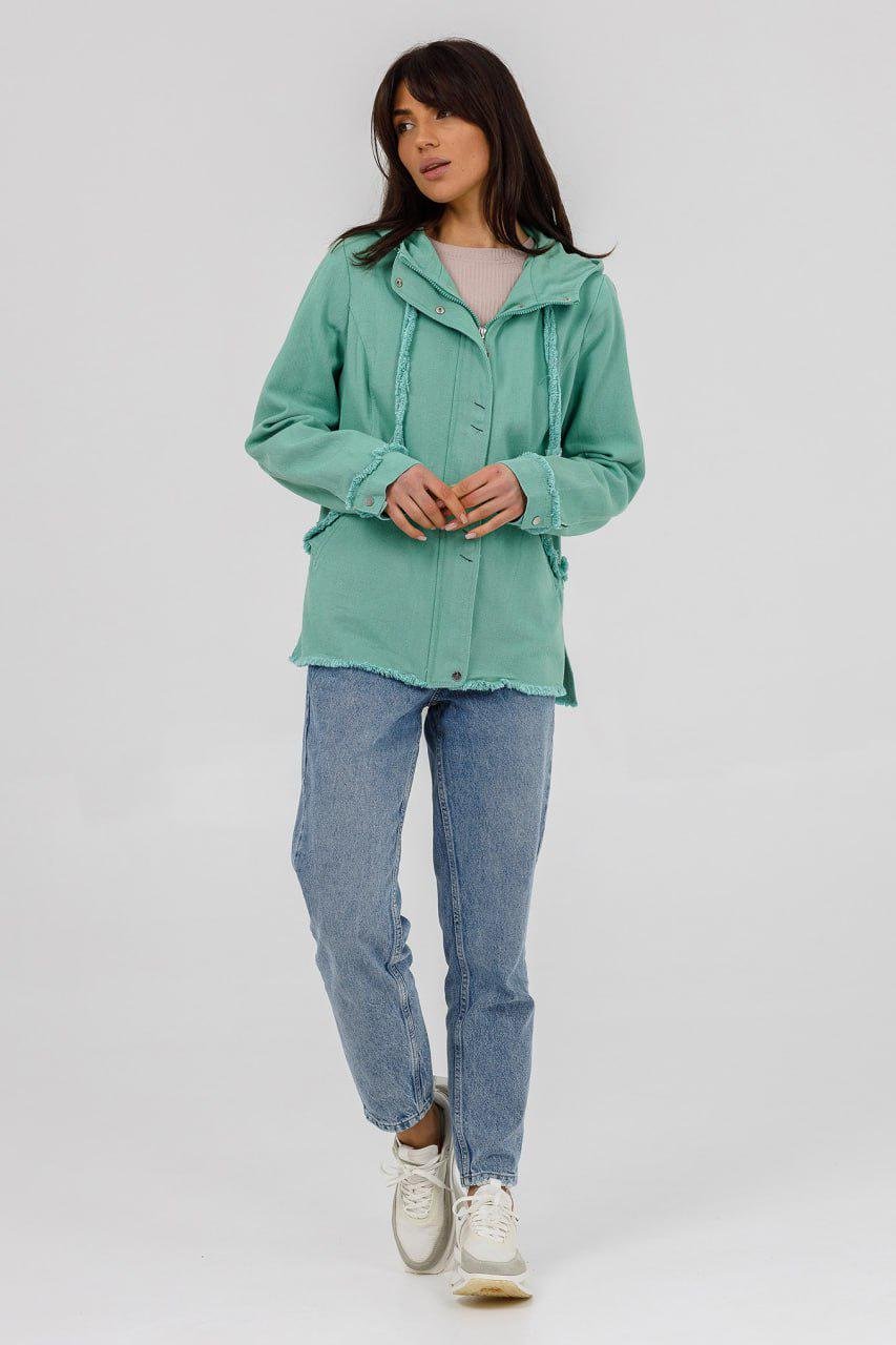 Куртка джинсовая oversize р. 54 Оливковый (248\56)