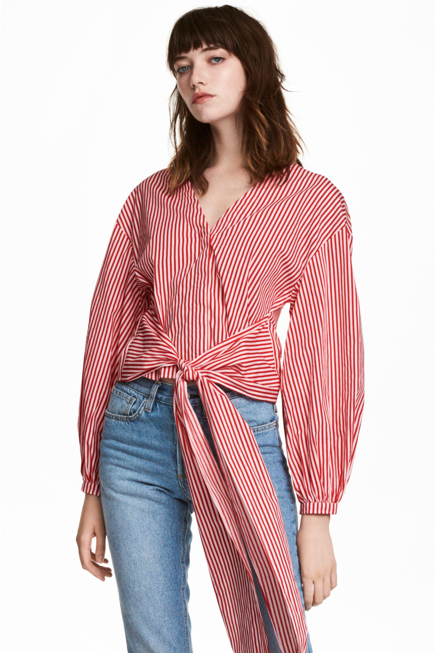 Блуза H&M р. 40 Бело-красный (5457156)