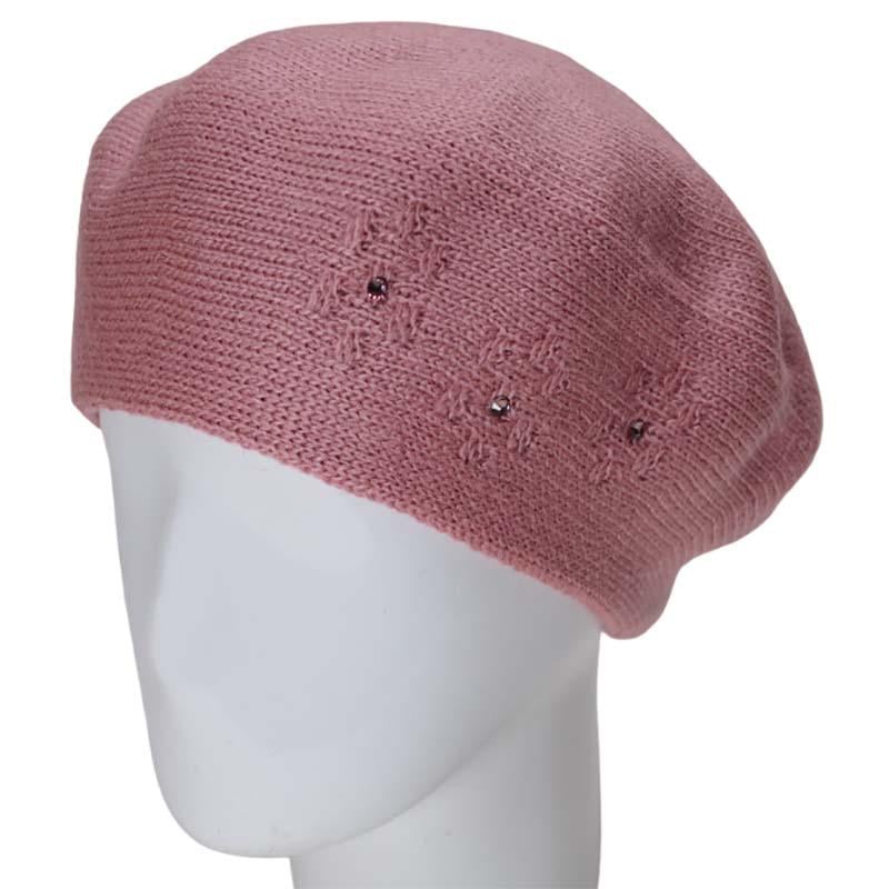 Берет женский Lirus Магна двойной полушерстяной Светло-пудровый (119065)